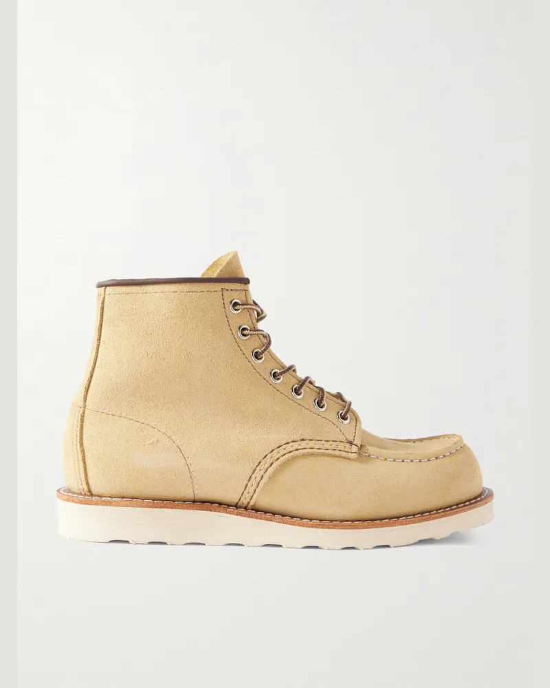 Red Wing Shoes 8833 Classic Moc Brushed-Leather Boots Neutrals