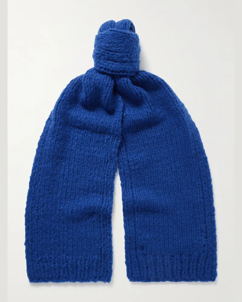 Gabriela Hearst Pyke Schal aus Kaschmir Blau