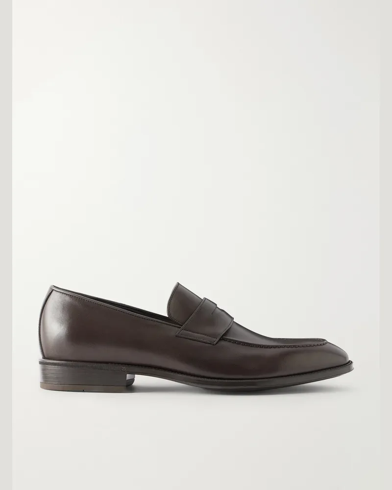 Canali Leather Loafers Brown
