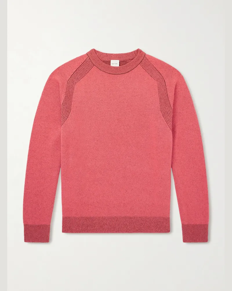 Paul Smith Pullover aus Wolle in Rippstrick Pink