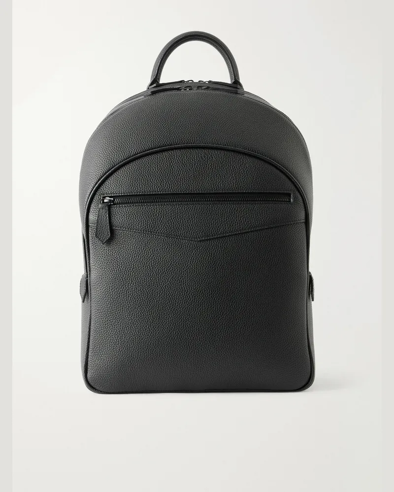 George Cleverley Wilson Full-Grain Leather Backpack Black