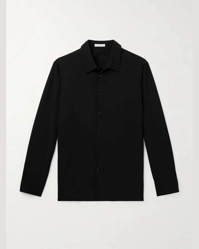 The Row Beto Hemd aus Wollgabardine Schwarz