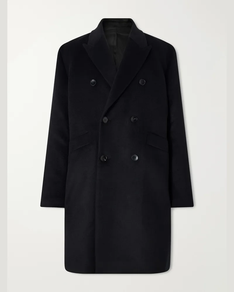 MR P. Double-Breasted Cashmere Coat Black