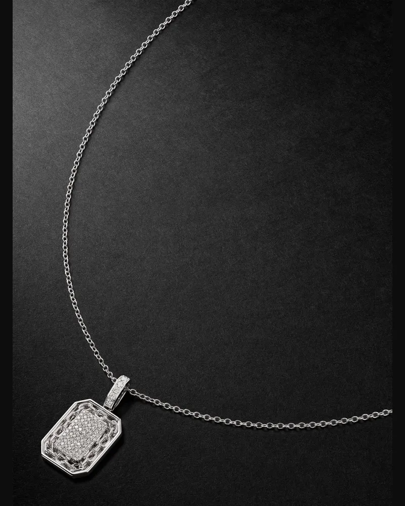 SHAY Kette aus 18 Karat Weißgold mit Diamanten Gold