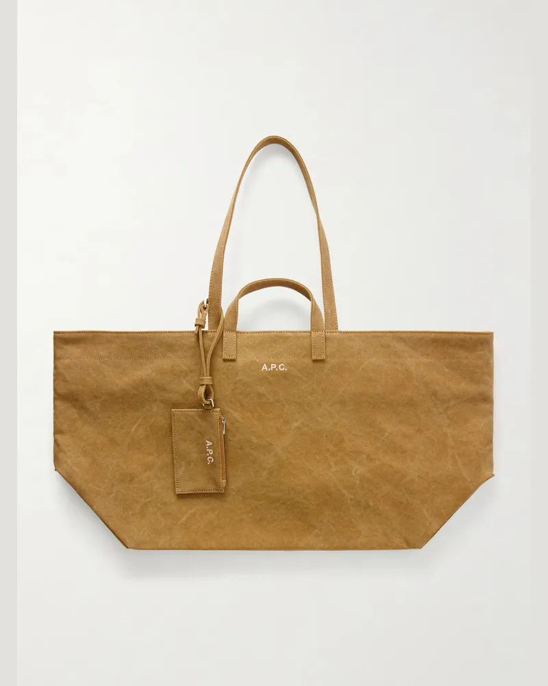 A.P.C. Le Drummer Denim Tote Bag Neutrals