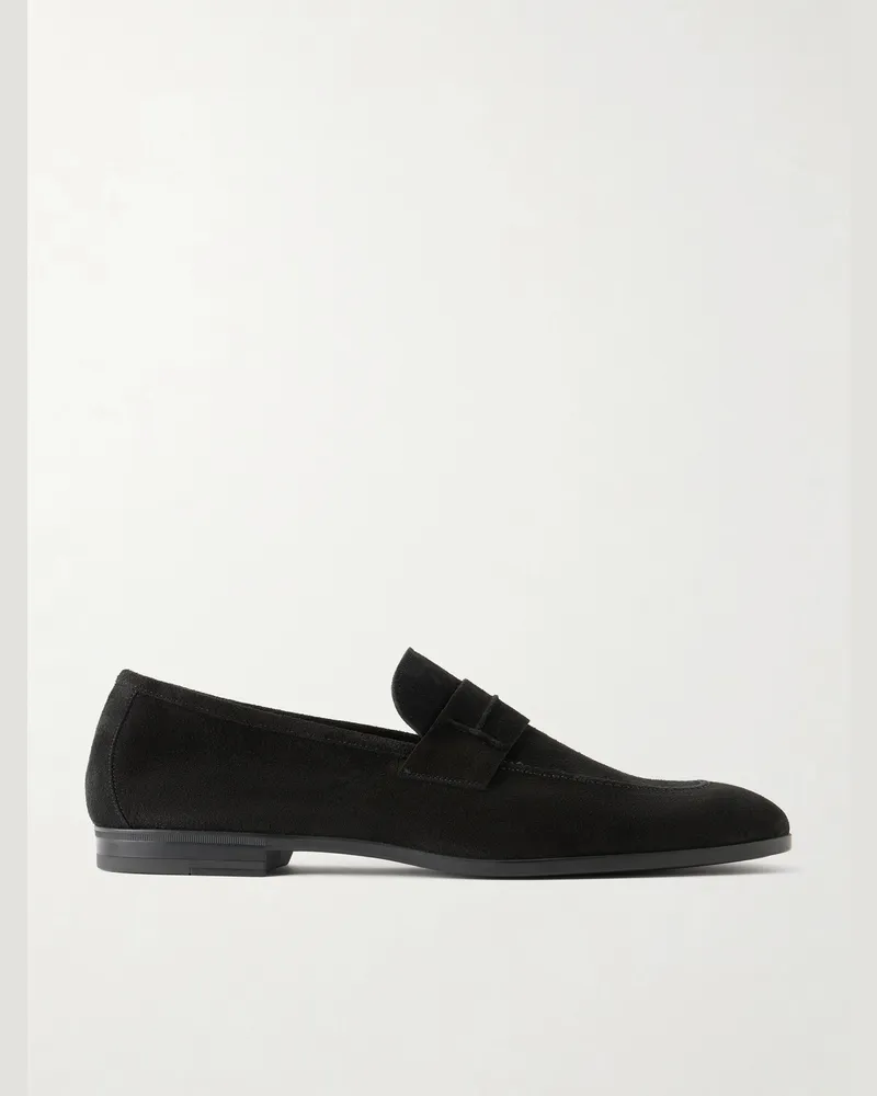 Tom Ford Sean Suede Penny Loafers Black