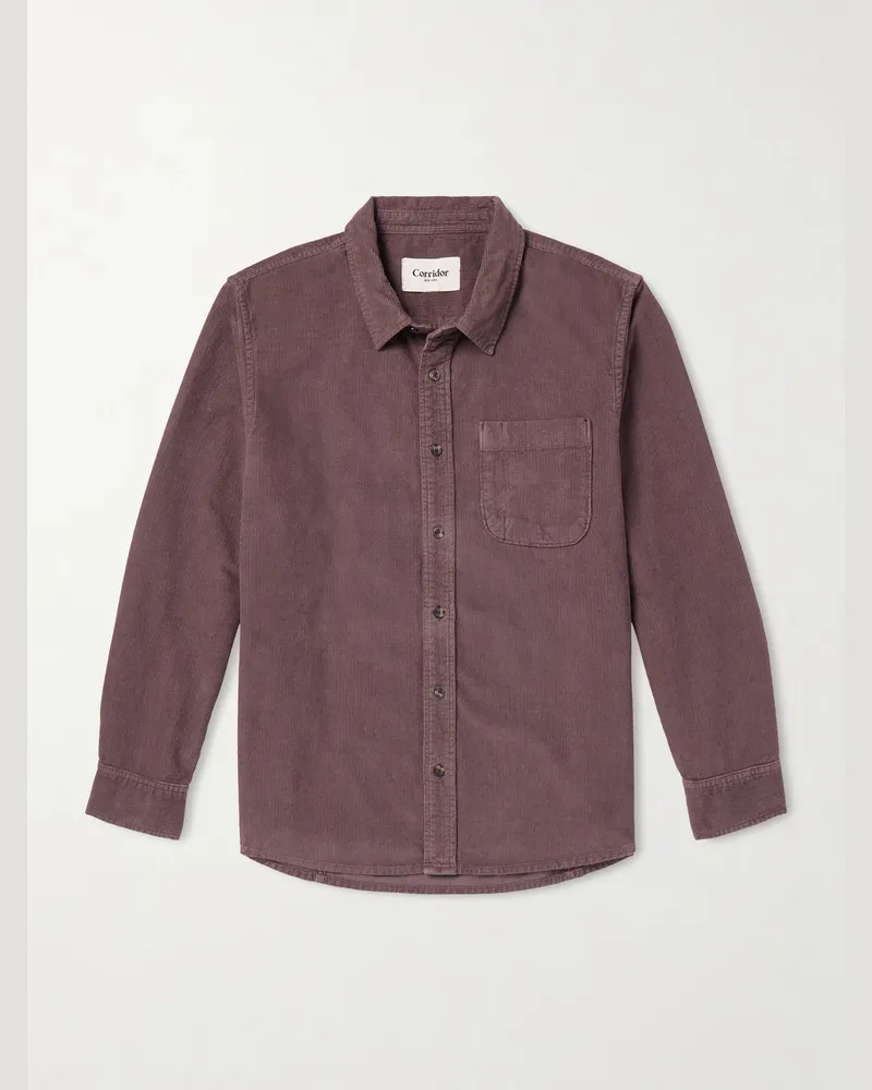 Corridor Hemd aus Baumwollcord Braun
