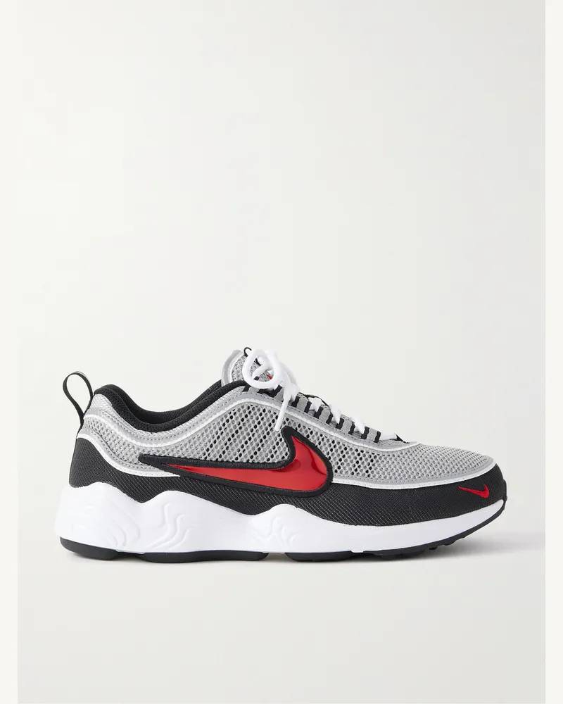 Nike Air Zoom Spiridon Sneakers aus Mesh mit Gummibesatz Silber
