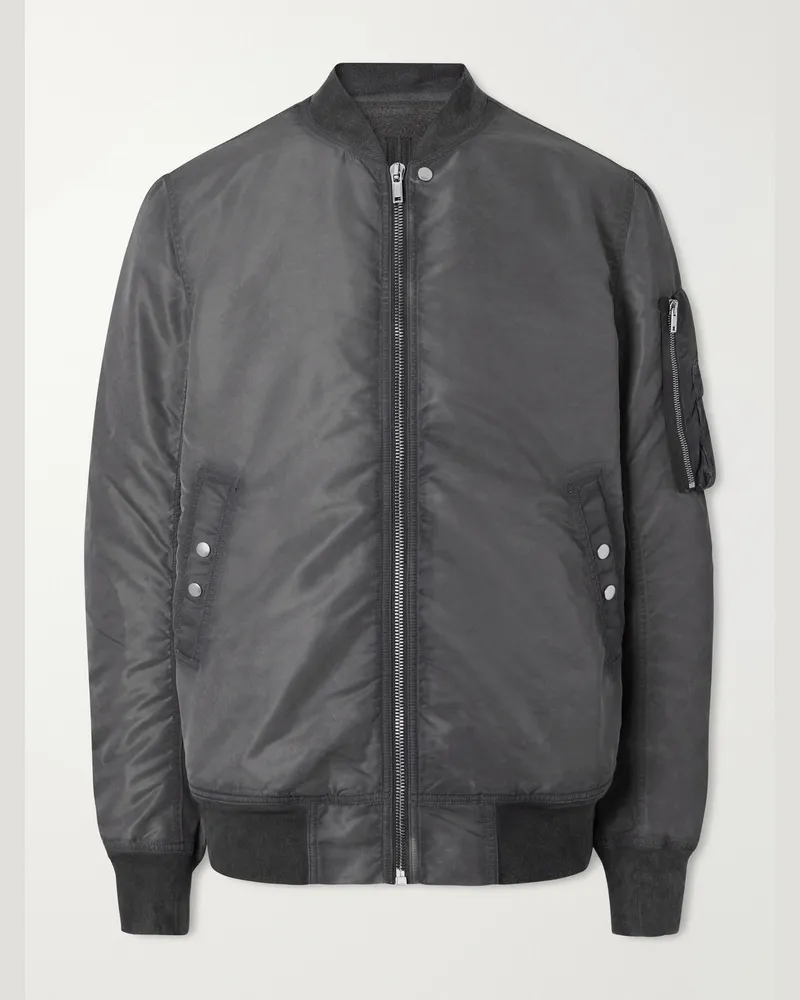 DRKSHDW by Rick Owens Classic Flight Padded Shell Bomber Jacket Gray