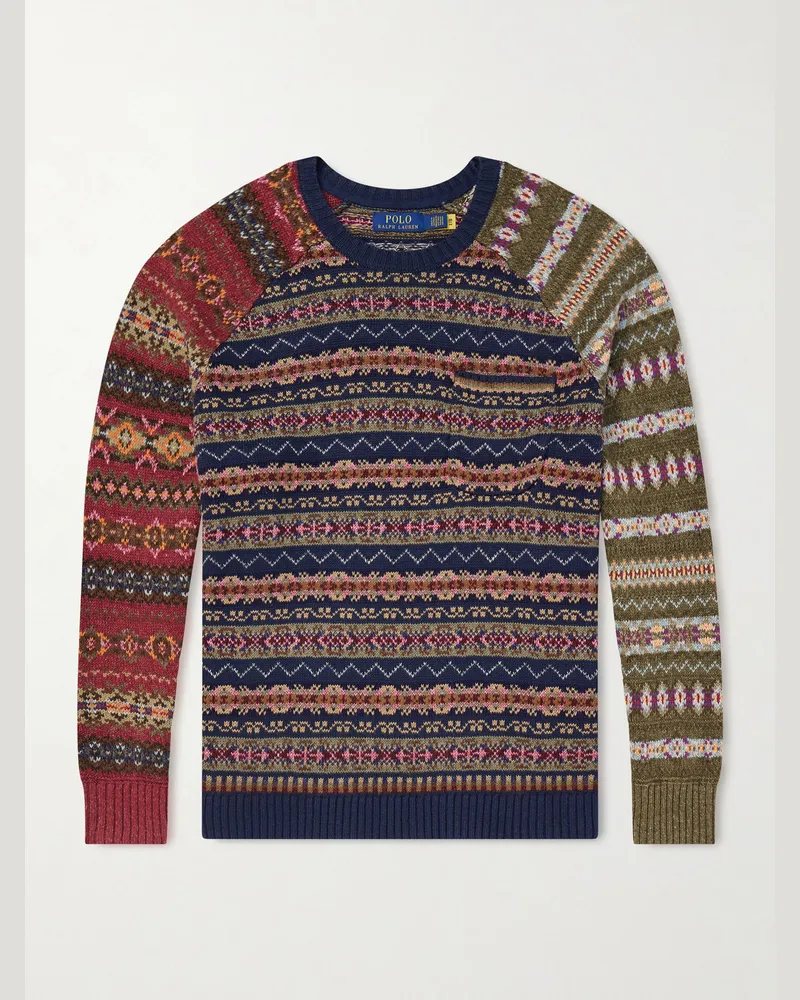 Ralph Lauren Fair Isle Linen, Cotton and Silk-Blend Sweater Multi