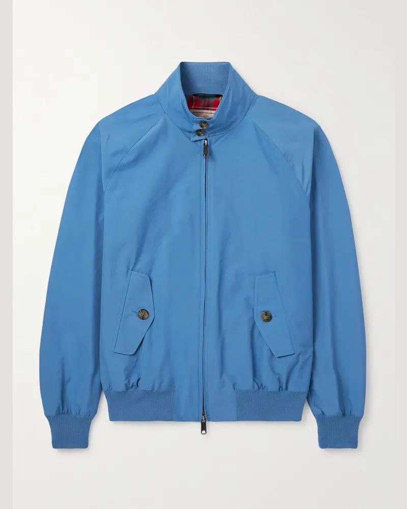 Baracuta G9 Harrington-Jacke aus einer Baumwollmischung Blau