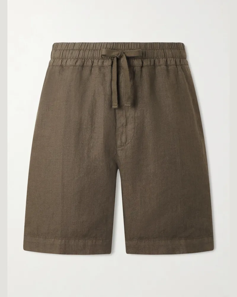 Altea Samuel gerade geschnittene Shorts aus Leinen Grün