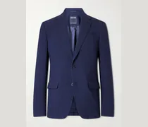 Wool, Silk and Linen-Blend Seersucker Jacket