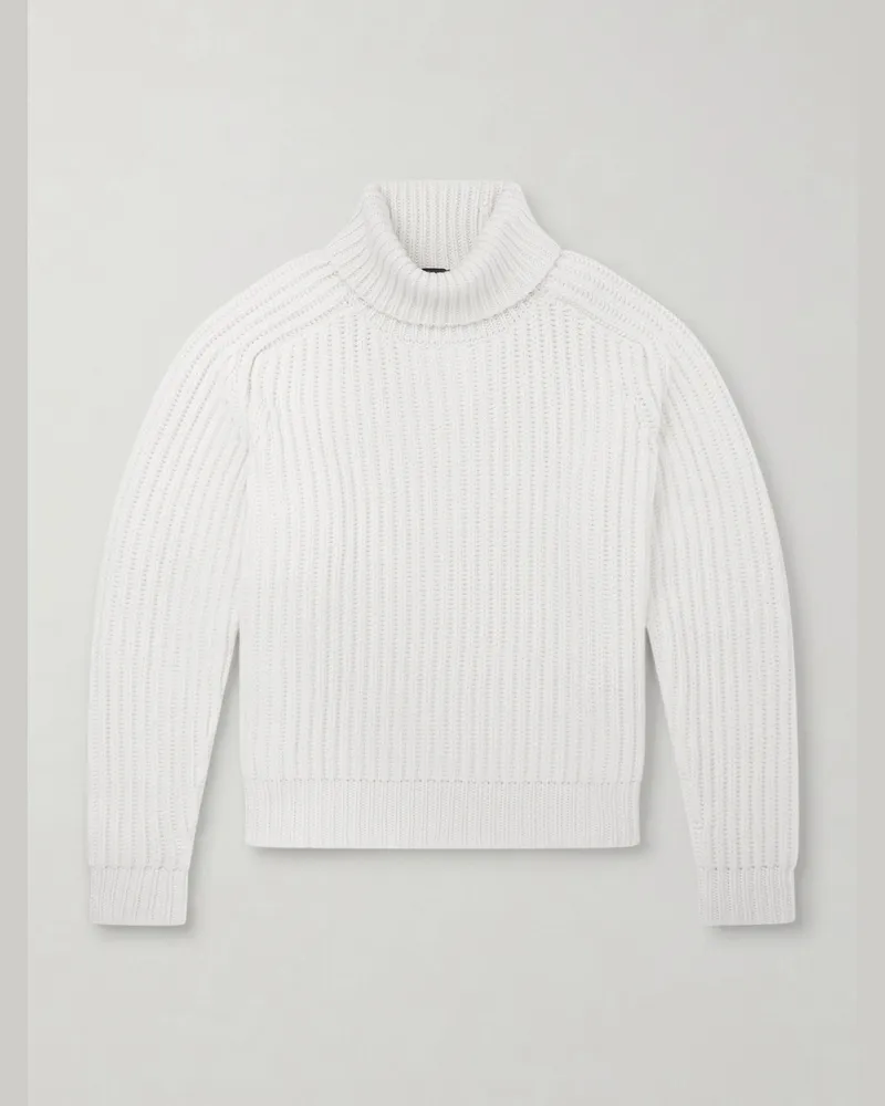Tom Ford Cashmere Rollneck Sweater White