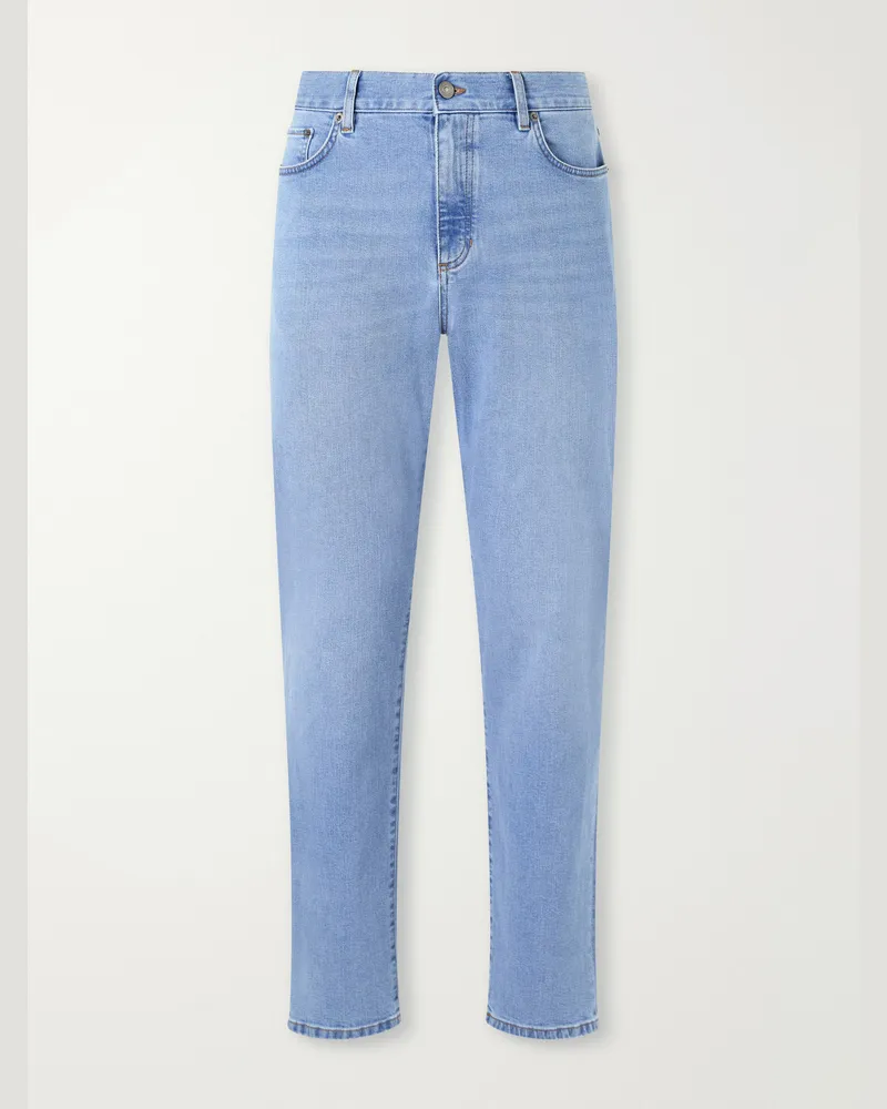 Ermenegildo Zegna Roccia Slim-Fit Straight-Leg Jeans Blue