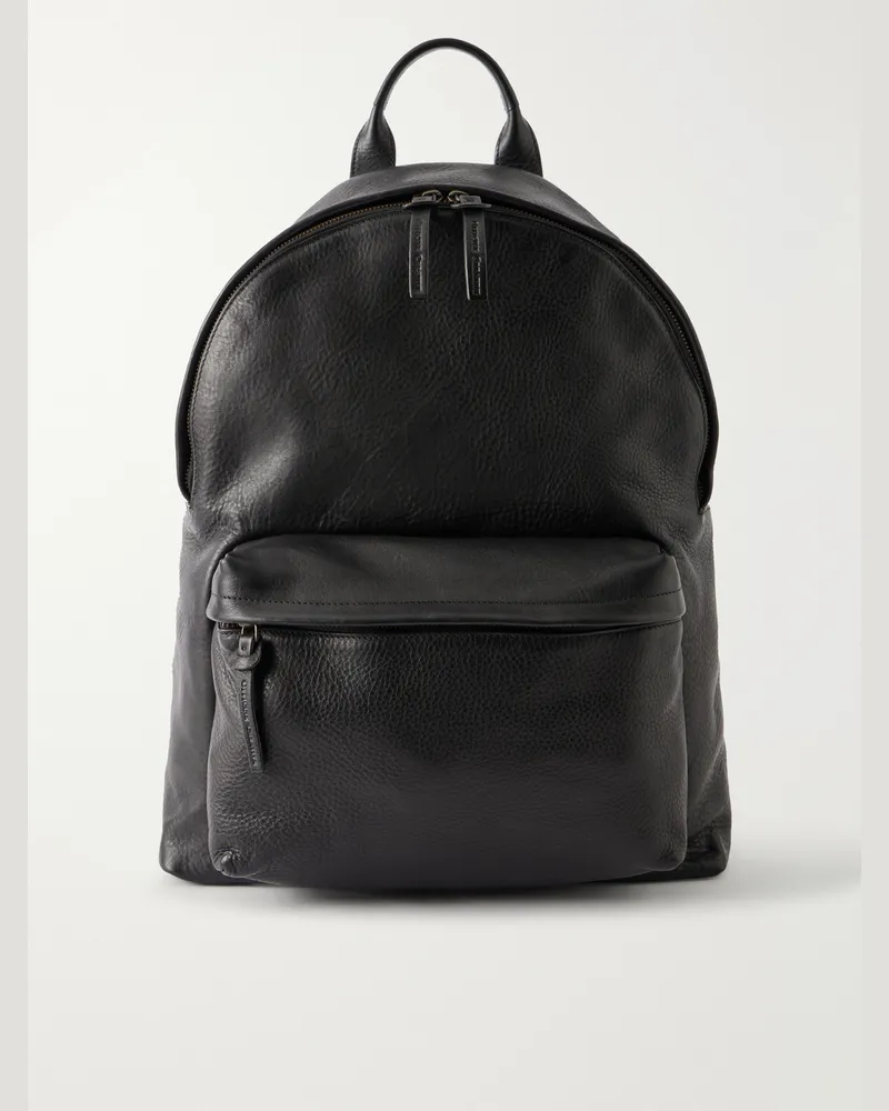 Officine Creative Italia OC Pack/001 Leather Backpack Black