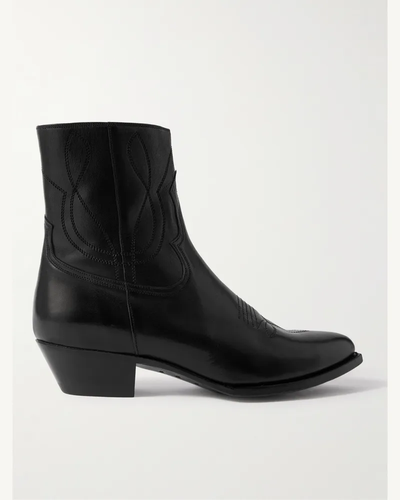 Celine Chelsea Boots aus Leder Schwarz