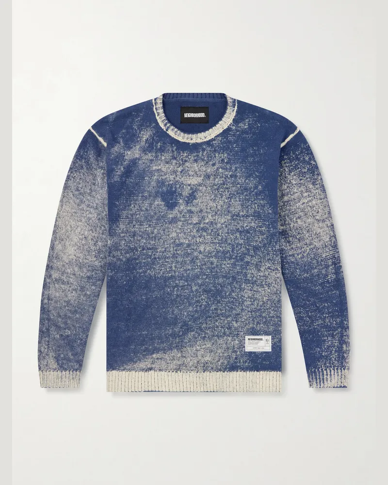 Neighborhood Pullover aus Baumwolle Blau