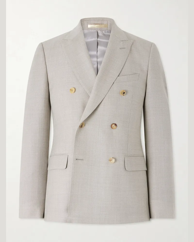 MR P. Wool-hopsack suit jacket Neutrals