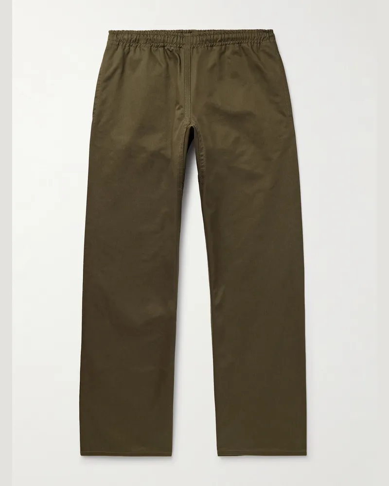 Marni Gerade geschnittene Hose aus Baumwollgabardine Grün