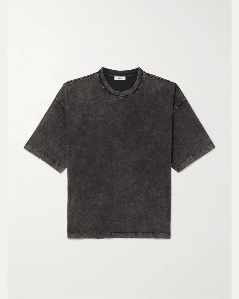 AGOLDE Portman Oversized Cotton-Jersey T-Shirt Black