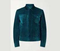 Slim-Fit Suede Jacket