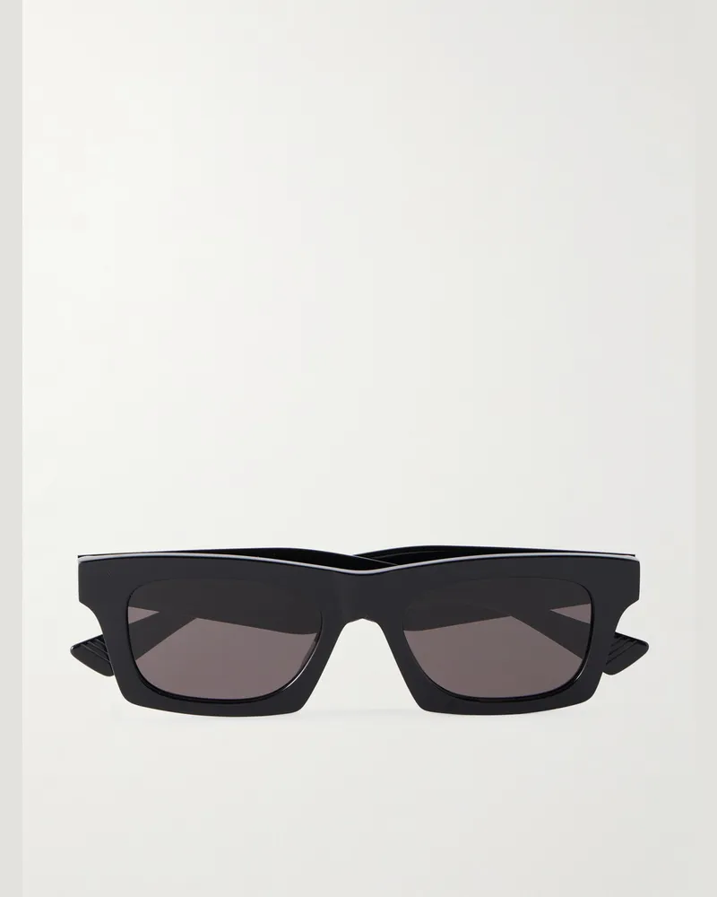 Bottega Veneta New Entry Square-Frame Recycled-Acetate Sunglasses Black