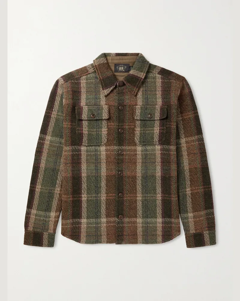 RRL Matlock kariertes Hemd aus einer Woll-Kaschmirmischung Grün