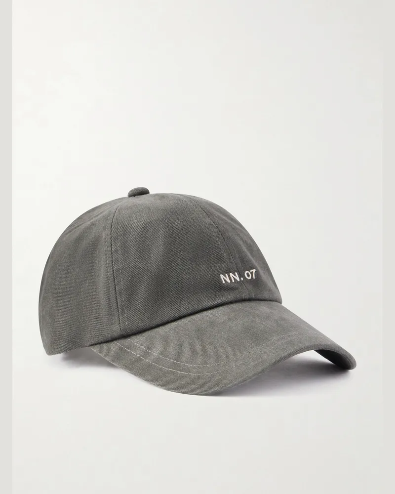 NN 07 Logo-Embroidered Cotton-Twill Baseball Cap Green