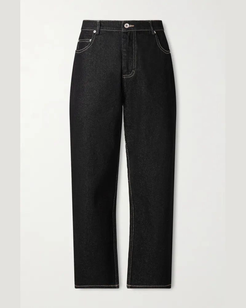 Folk Barrel-Leg Jeans Black
