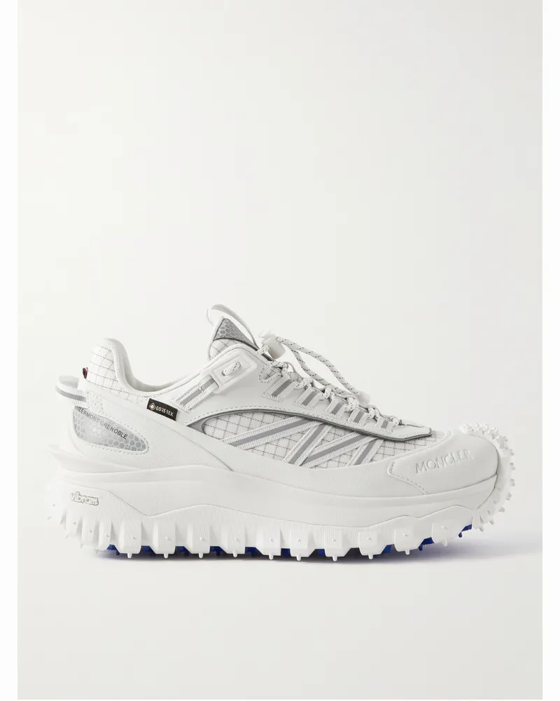 Moncler Trailgrip GTX Sneakers aus Mesh und Canvas mit Lederbesätzen Weiß