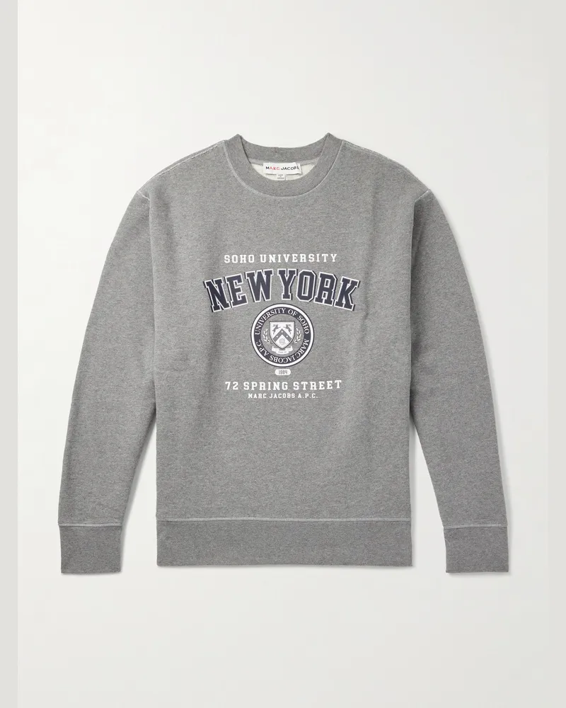 A.P.C. Marc Jacobs Sweatshirt aus Baumwoll-Jersey mit Logoprint Grau