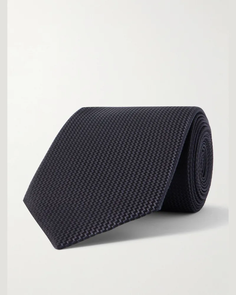 Tom Ford Krawatte aus Seiden-Jacquard, 8 cm Schwarz