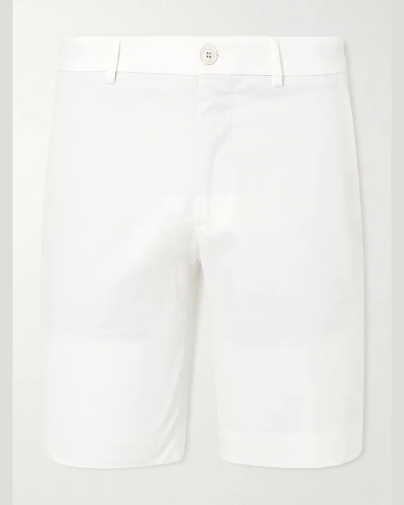 Slowear Slim-Fit Cotton-Blend Gabardine Chino Shorts White