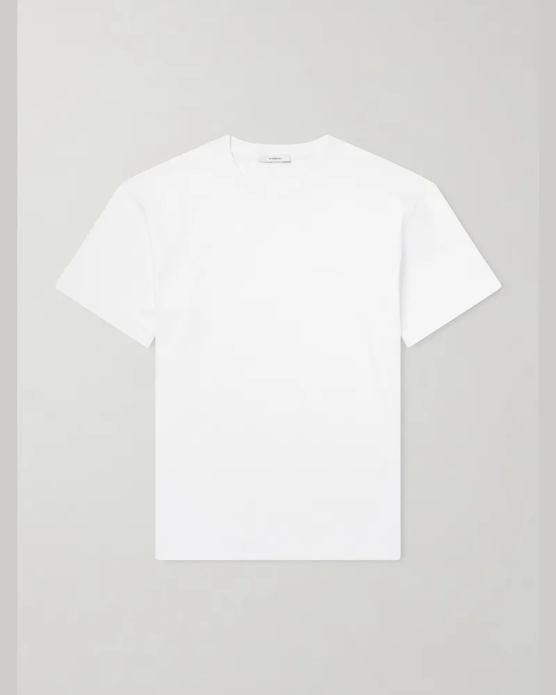 Givenchy Logo-Appliquéd Cotton-Jersey T-Shirt White