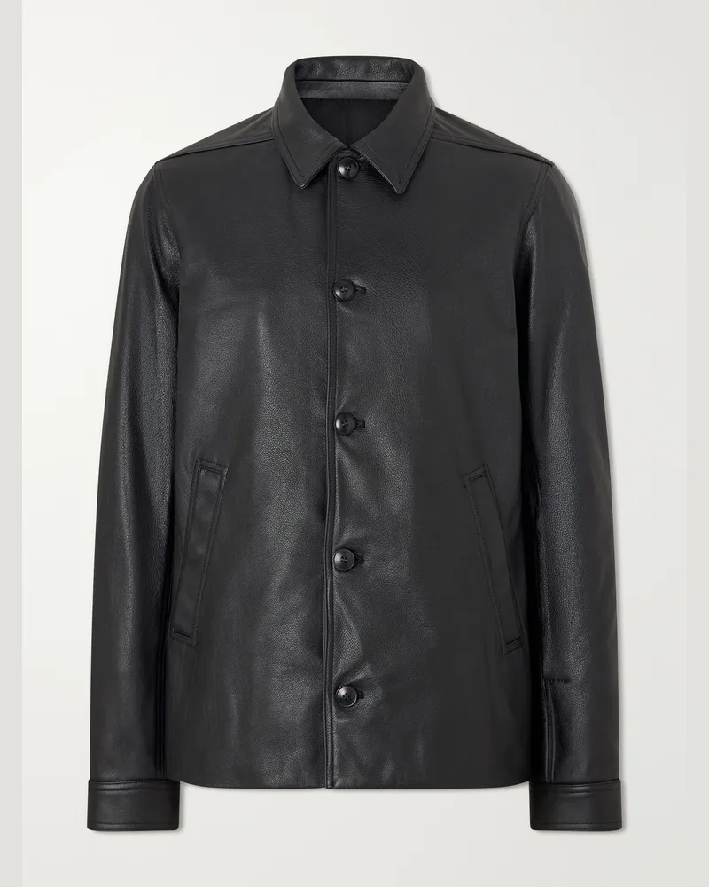 Rick Owens Brad Leather Jacket Black