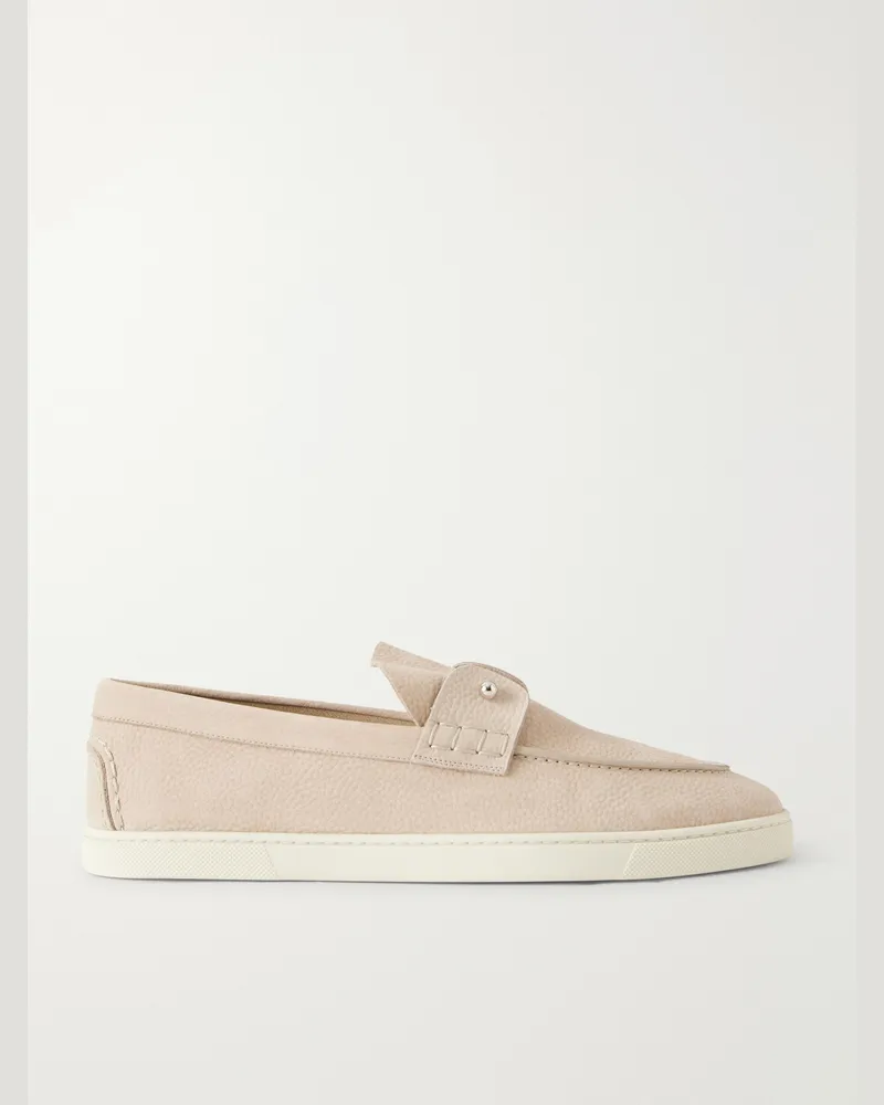 Christian Louboutin Chambeliboat Loafers aus vollnarbigem Nubukleder Neutral