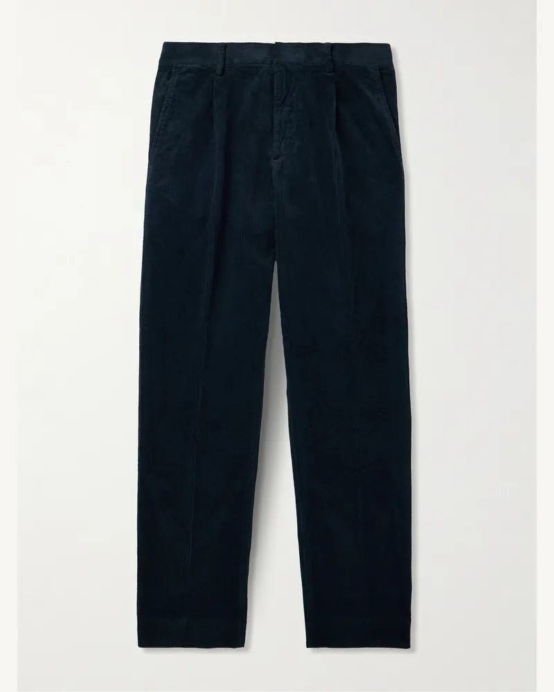 NN 07 Bill 1917 gerade geschnittene Hose aus Cord aus einer Baumwollmischung Blau