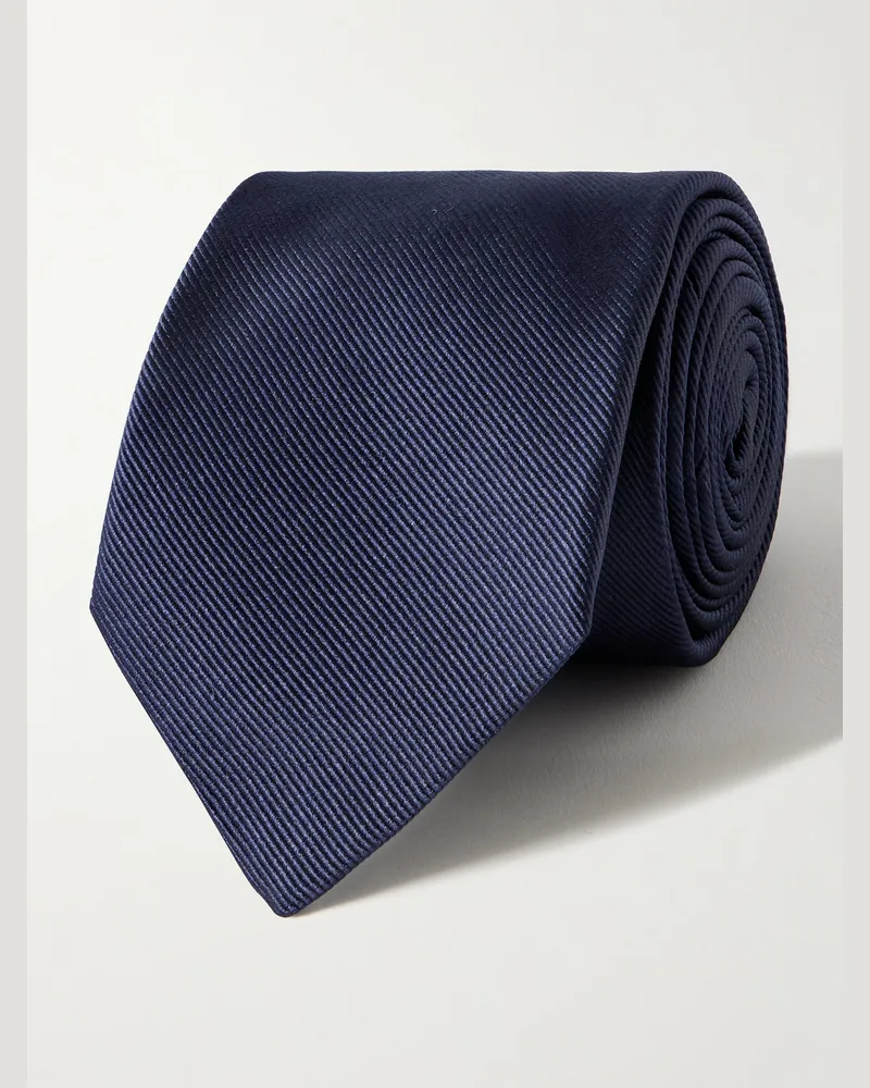 Drake's Krawatte aus Seiden-Twill, 8 cm Blau