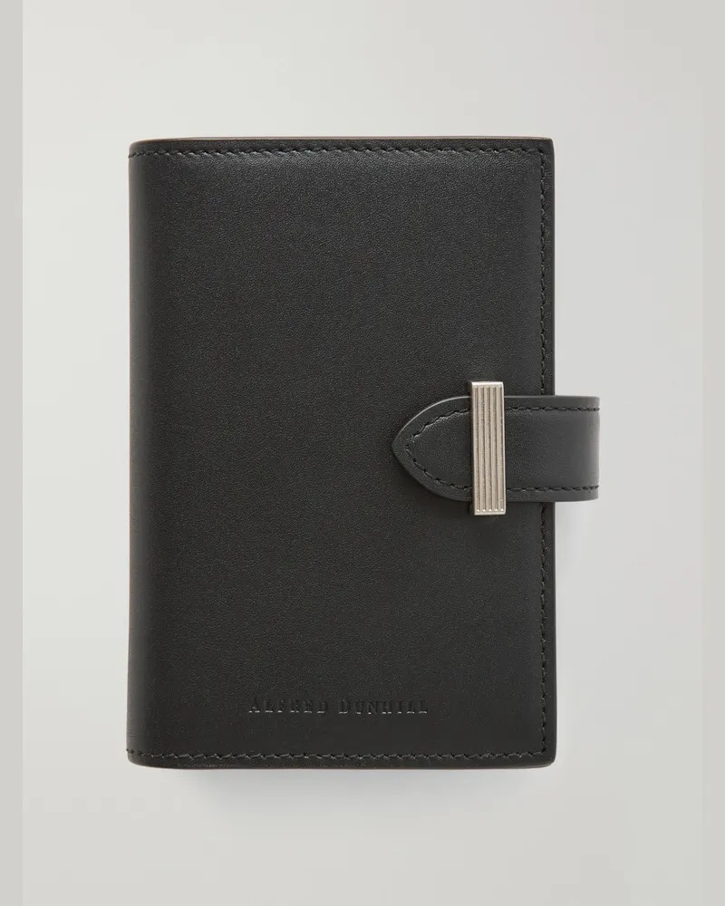 Dunhill Alfred Business Card Case Patina-Leather Cardholder Black