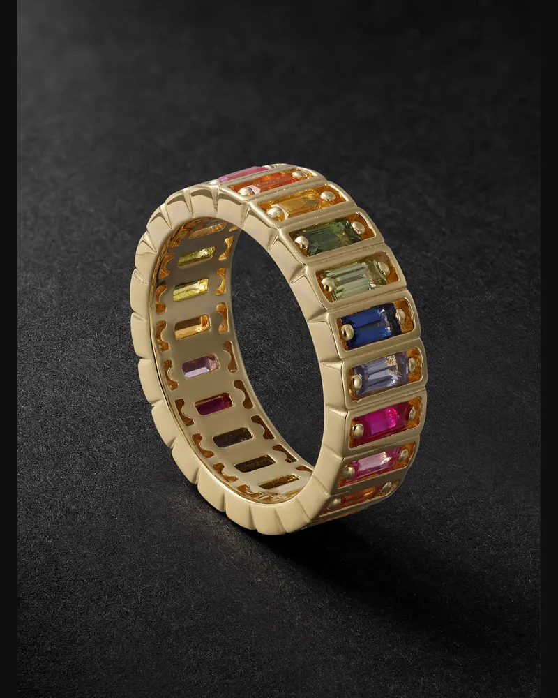 Suzanne Kalan Ring aus 18 Karat Gold mit Saphiren Gold