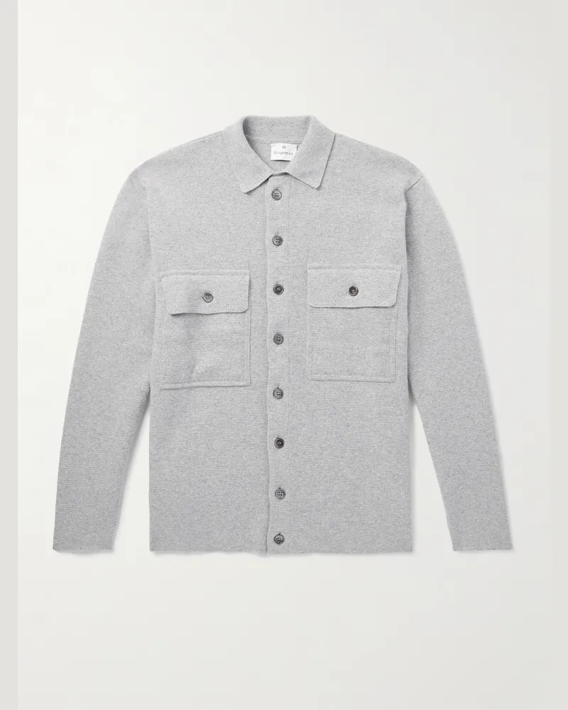 Kingsman Hemdjacke aus einer Merinowoll-Kaschmirmischung Grau