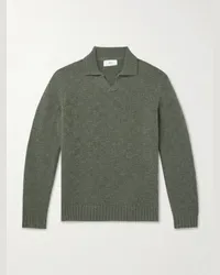 MR P. Pullover aus Wolle mit Polokragen Grün