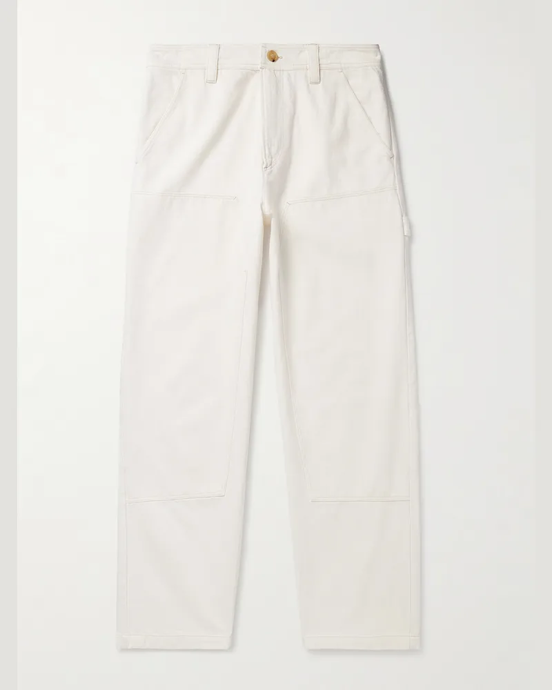 A.P.C. Gustav Straight-Leg Organic Cotton-Twill Trousers Neutrals