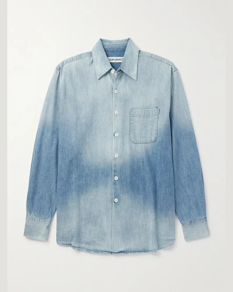 Our Legacy Above Oversized Denim Shirt Blue