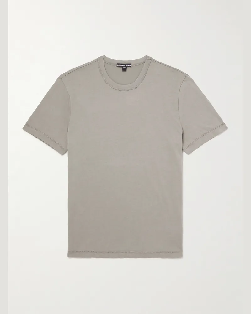 James Perse Lotus Cotton-Jersey T-Shirt Gray