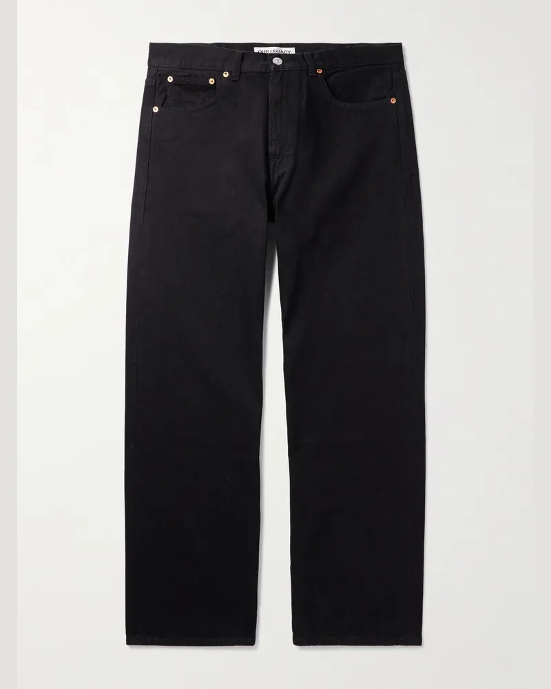 Our Legacy Third Cut Straight-Leg Selvedge Jeans Black