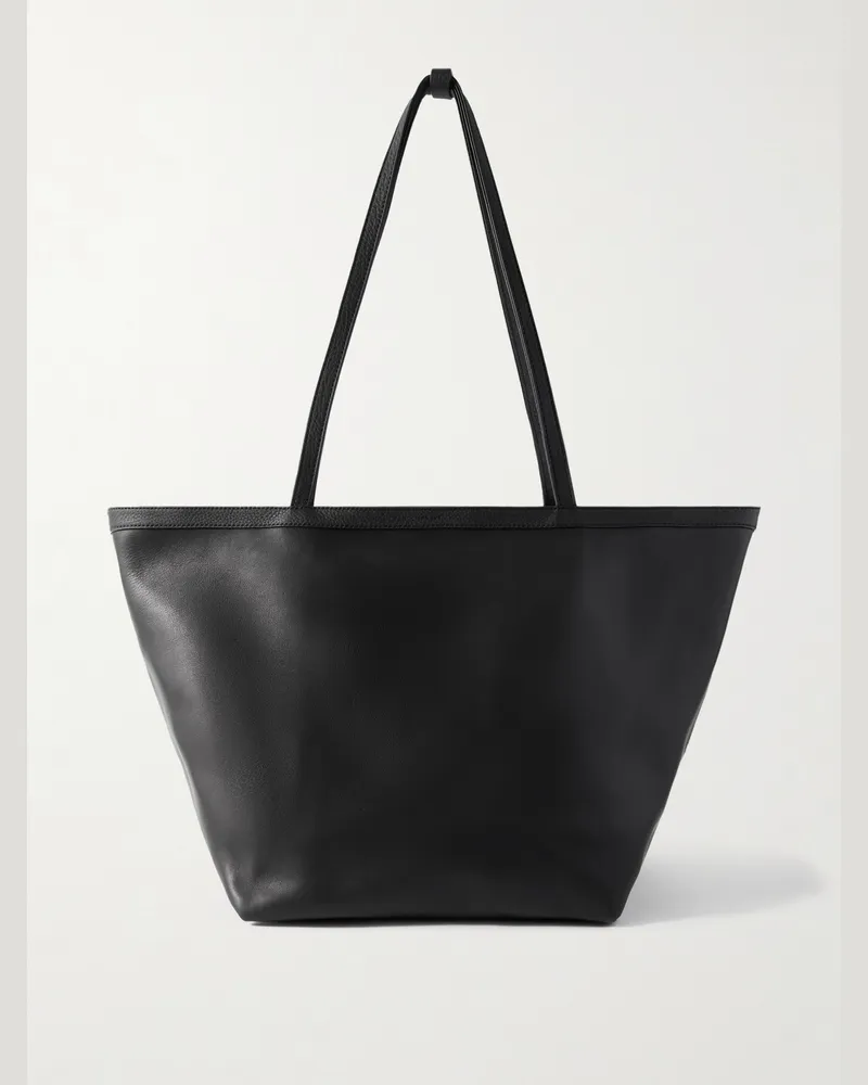 The Row Park XL Tote aus strukturiertem Leder Schwarz