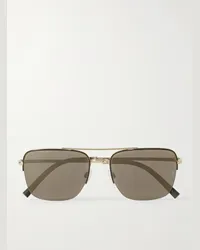 Oliver Peoples Roger Federer Goldfarbene Pilotensonnenbrille Gold