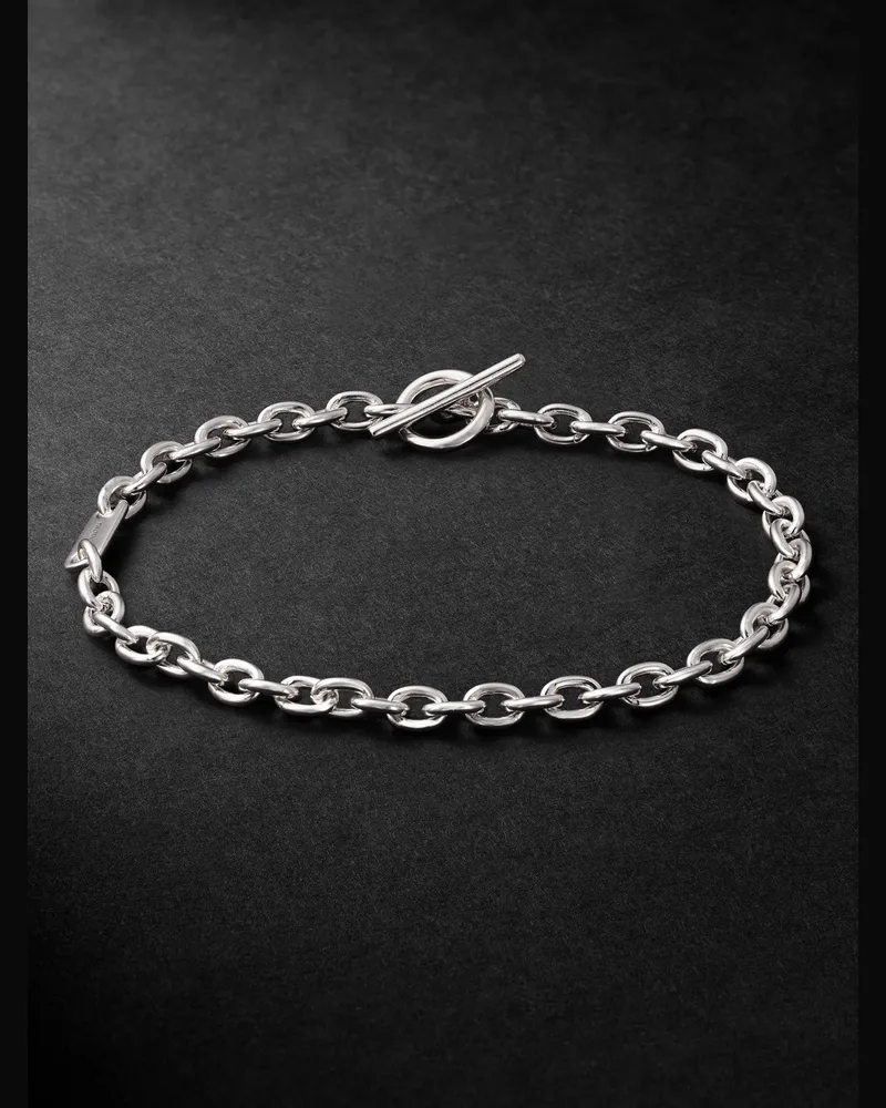 M. Cohen Plaun Link Armband aus Sterlingsilber Silber